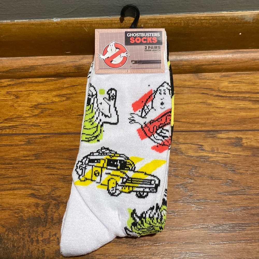 BRAND NEW GHOSTBUSTERS SOCKS 2 PAIRS! NWT. SMOKE FREE HOME.